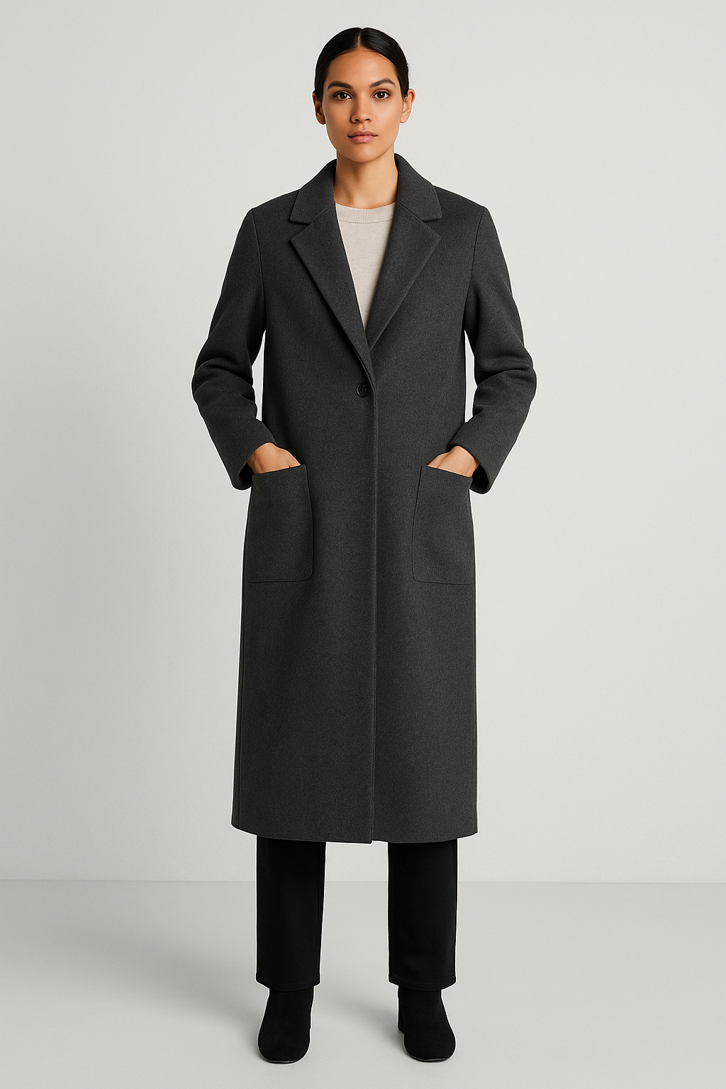 Georgia | Cappotto in Lana in Grigio